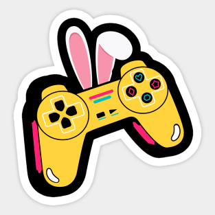 Video Game Easter Bunny Gaming Controller Gamer Boys Girls Sticker